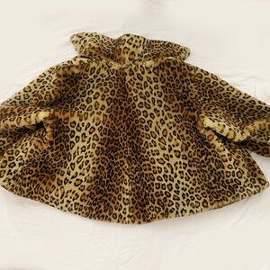 vintage Kit Karson faux leopard swing jacket